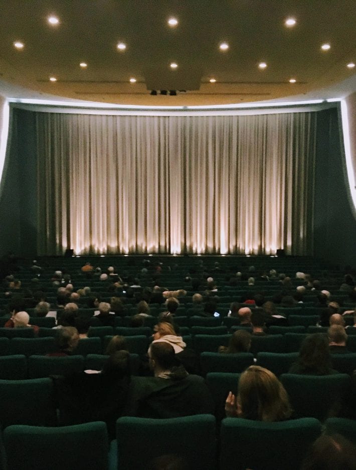 Inside of cinema screen