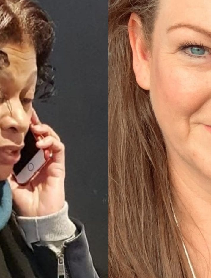 Headshots of producers Carol Harding and Deborah Aston